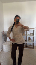 Ensemble Nayra Beige rayé