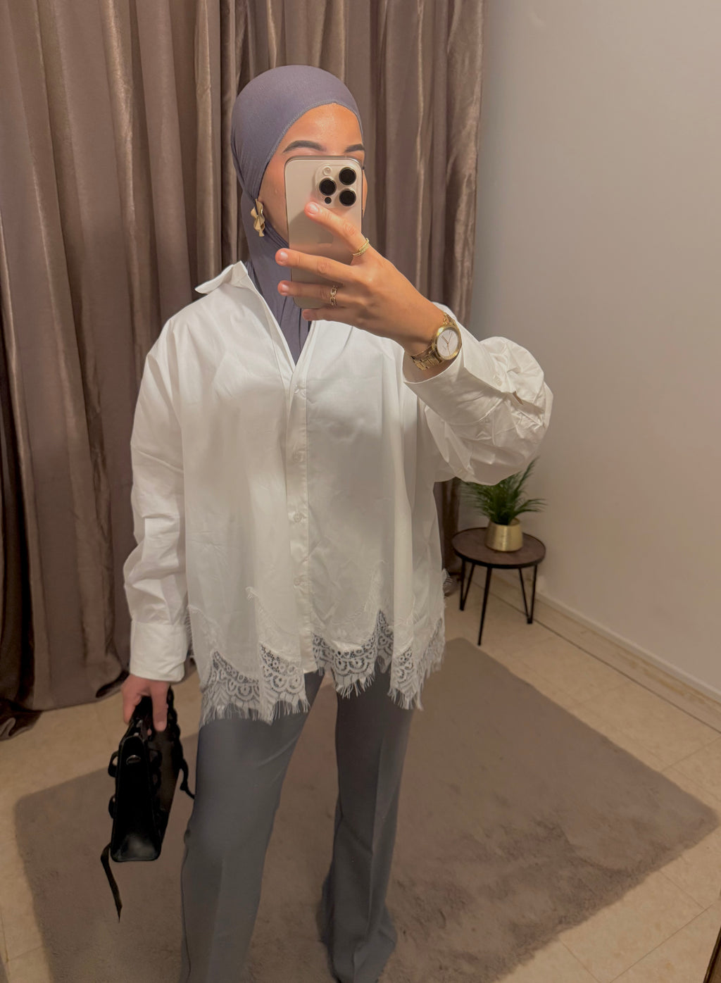 Pantalon à pince gris