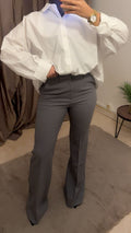 Pantalon à pince gris