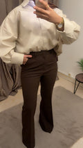 Pantalon à pince marron